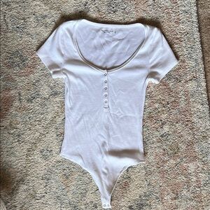 Abercrombie scoop neck ribbed bodysuit